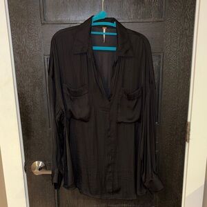 Free people boho flowy long sleeve top